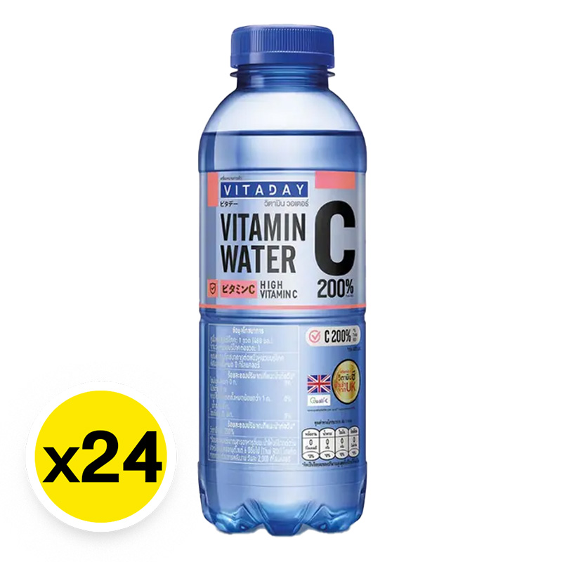 VITADAY Vitamin C Water Peach 470 ml x 24