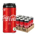 Thumbnail 1 of โค้ก เครื่องดื่มน้ำอัดลม แบบกระป๋อง ไม่มีน้ำตาล 240 มล. x 12