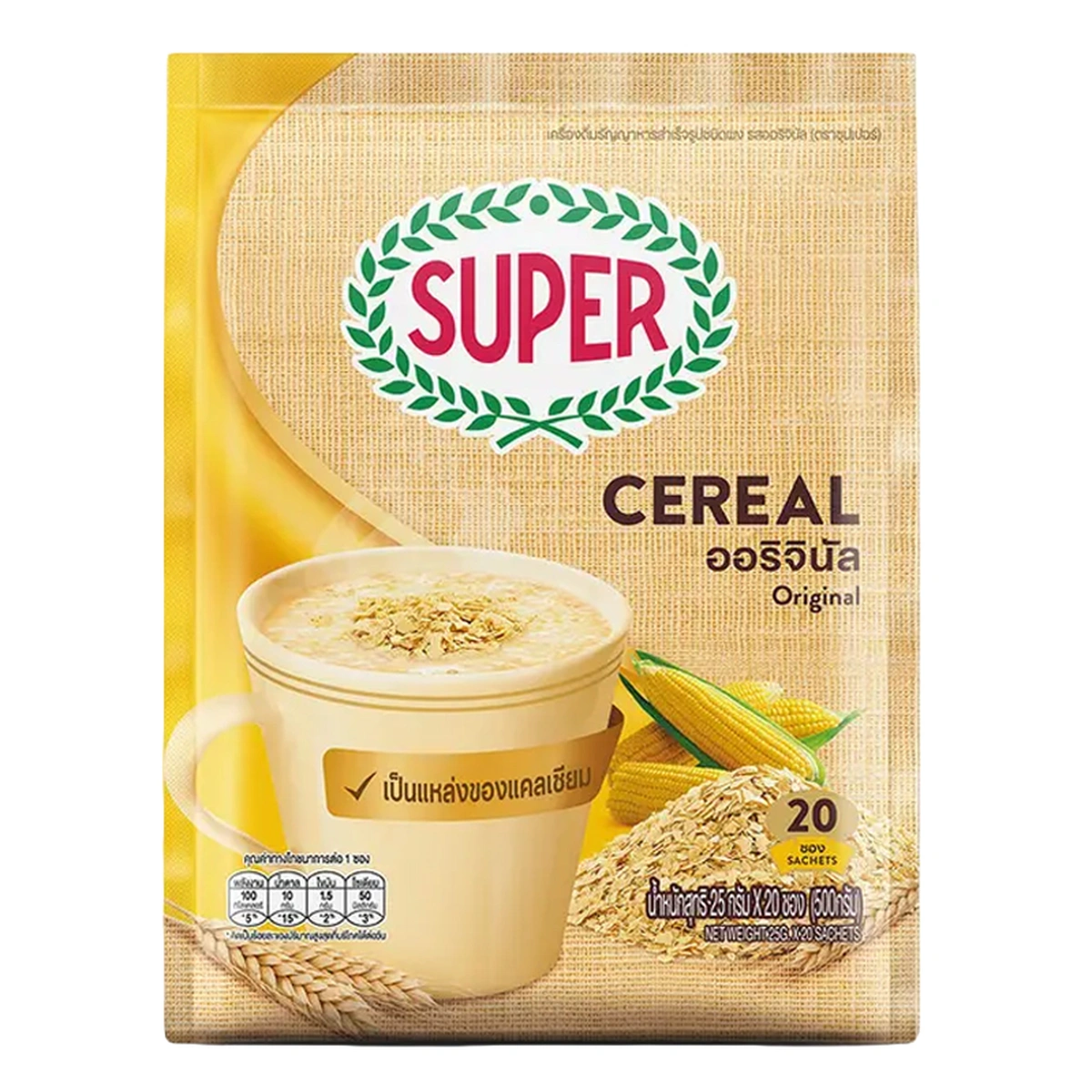 SUPER Hot Cereal Original 25 g 20 sachets