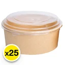 Thumbnail 2 of ARO Kraft Bowl with Lid 700 ml x 25