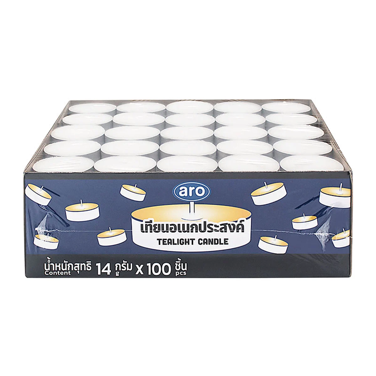 เอโร่ เทียนอเนกประสงค์กล่อง 100 ชิ้น