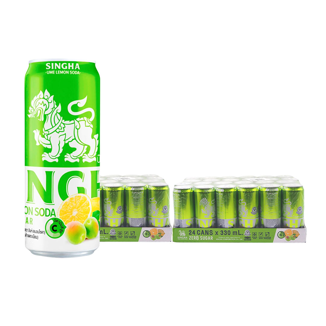 SINGHA Ume Lemon Soda 330 ml 24 cans x 2