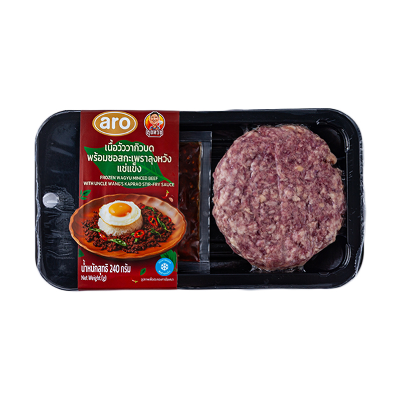ARO Australian Wagyu Minced Beef with Uncle Wang's Kaprao Sauce 240 g