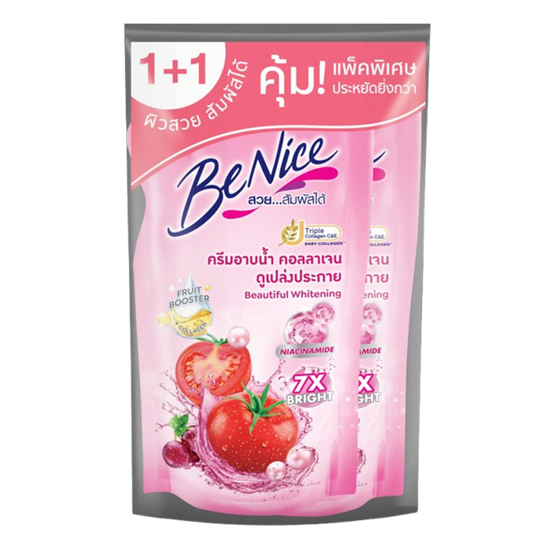 BENICE Shower Cream Beautiful Whitening Refill 400 ml x 1+1
