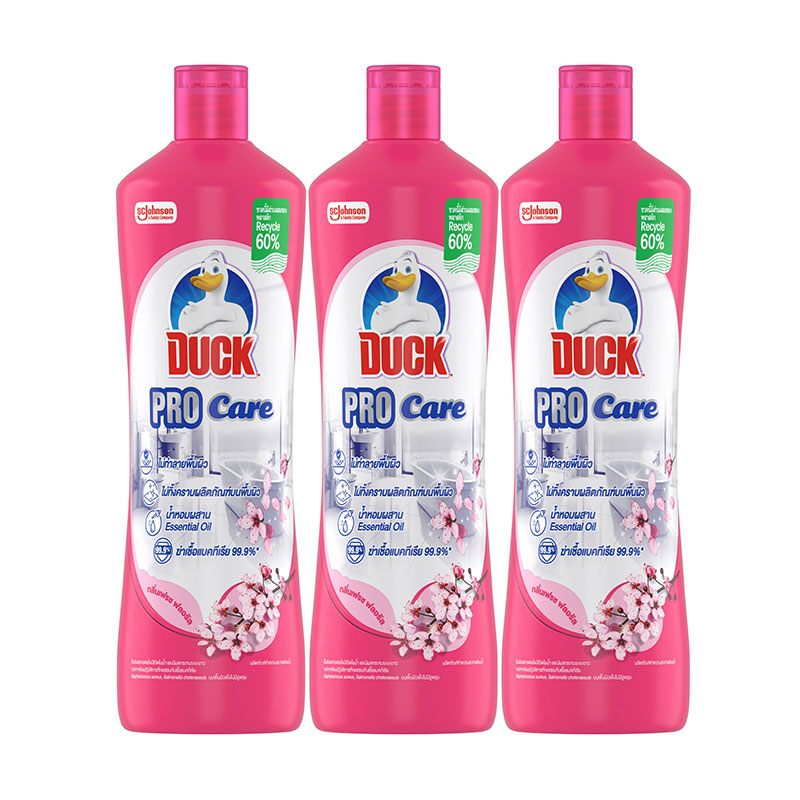 DUCK Bathroom Cleaner Pro Care Fresh Floral 700 ml. X 3