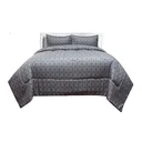 Thumbnail 3 of MOMENTO Micro Bed Sheet Geo Brown 6 ft+Blanket