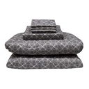 Thumbnail 2 of MOMENTO Micro Bed Sheet Geo Brown 6 ft+Blanket