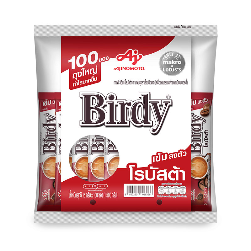 BIRDY 3in1 Instant Coffee Robusta 15 g x 100