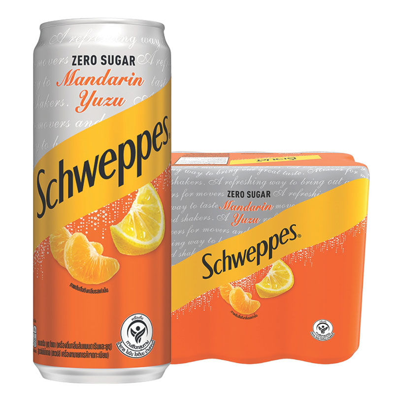 SCHWEPPES Mandarin Yuzu Can Soda 330 ml x 6