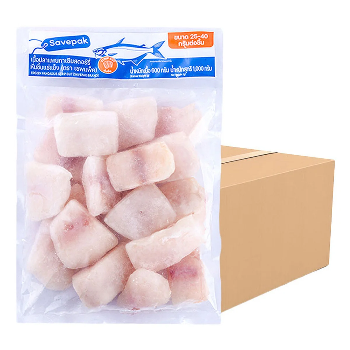 SAVEPAK Frozen Pangasius Strip (25-40 g/pc) 1 kg x 10