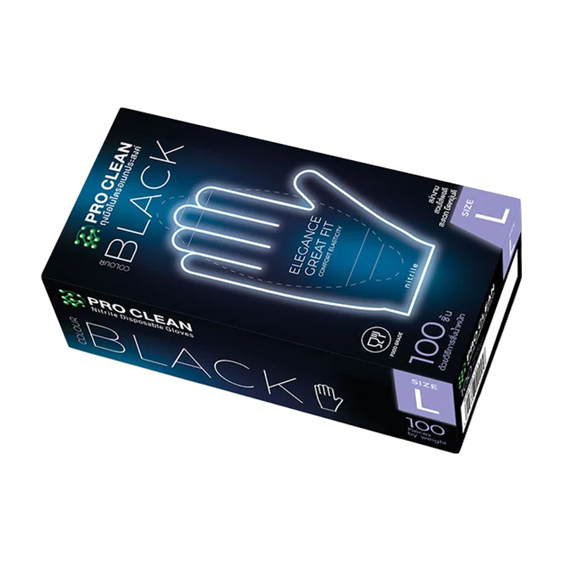 PROCLEAN Nitrile Glove Black L 100 pcs