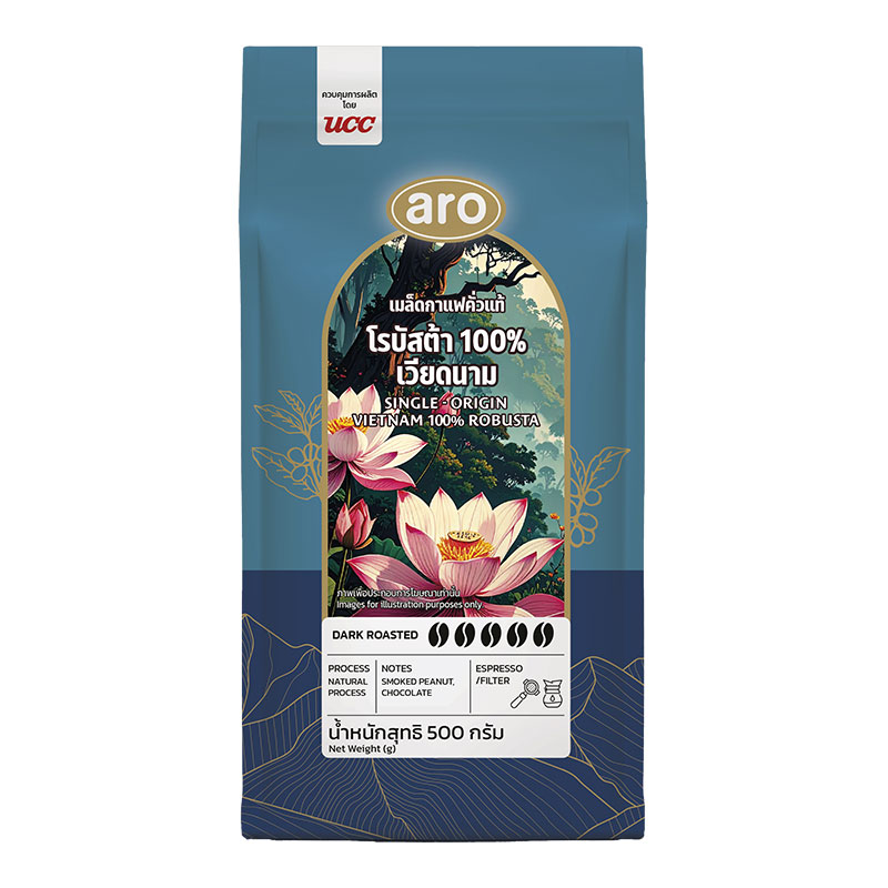 ARO GOLD Vietnam Roasted Coffee Robusta 100% Dark Roasted 500 g