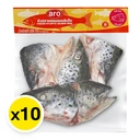 Thumbnail 2 of เอโร่ หัวแซลมอนหั่นครึ่งแช่แข็ง 1 กก. x 10