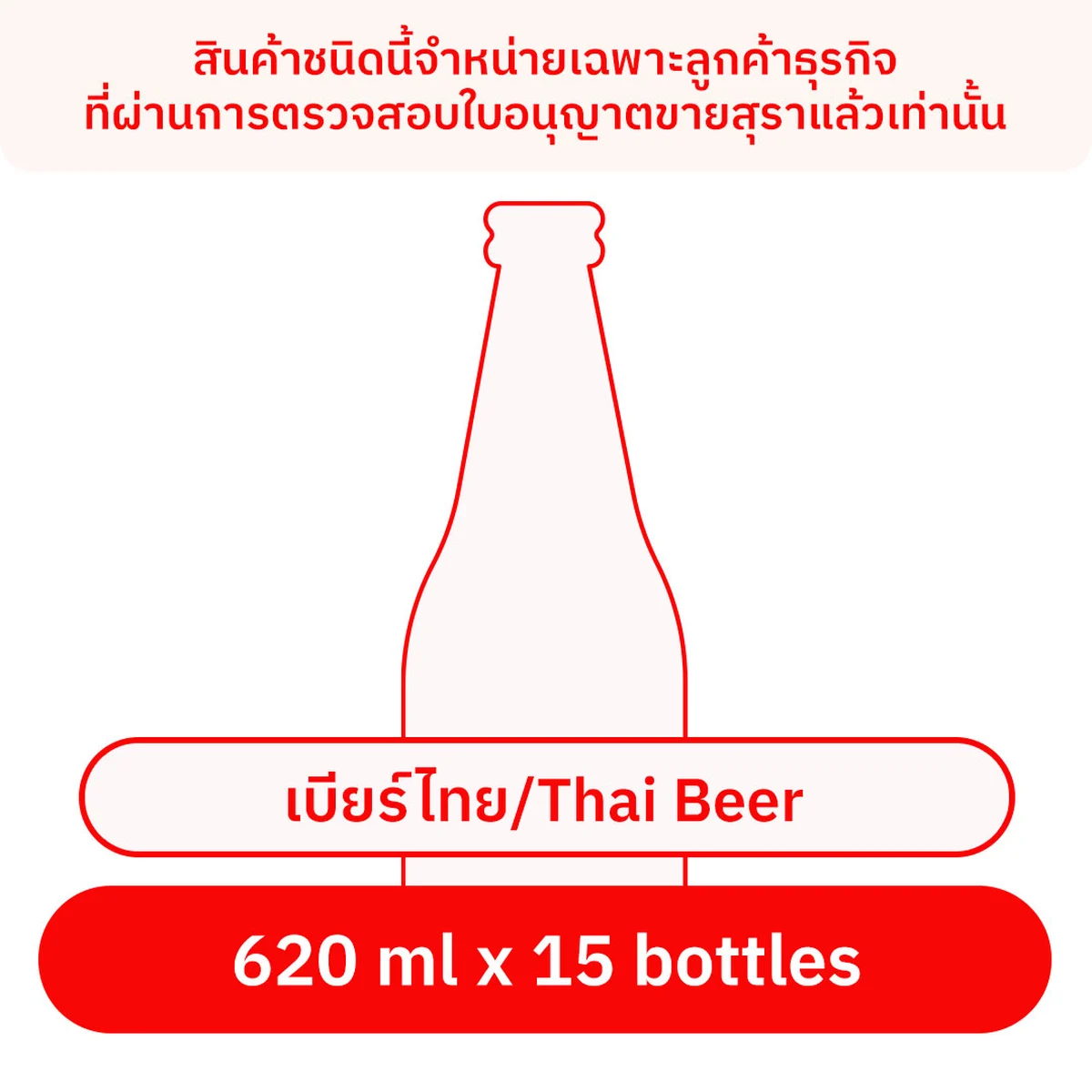 ช้าง เบียร์ คลาสสิค 620 มล. x 15