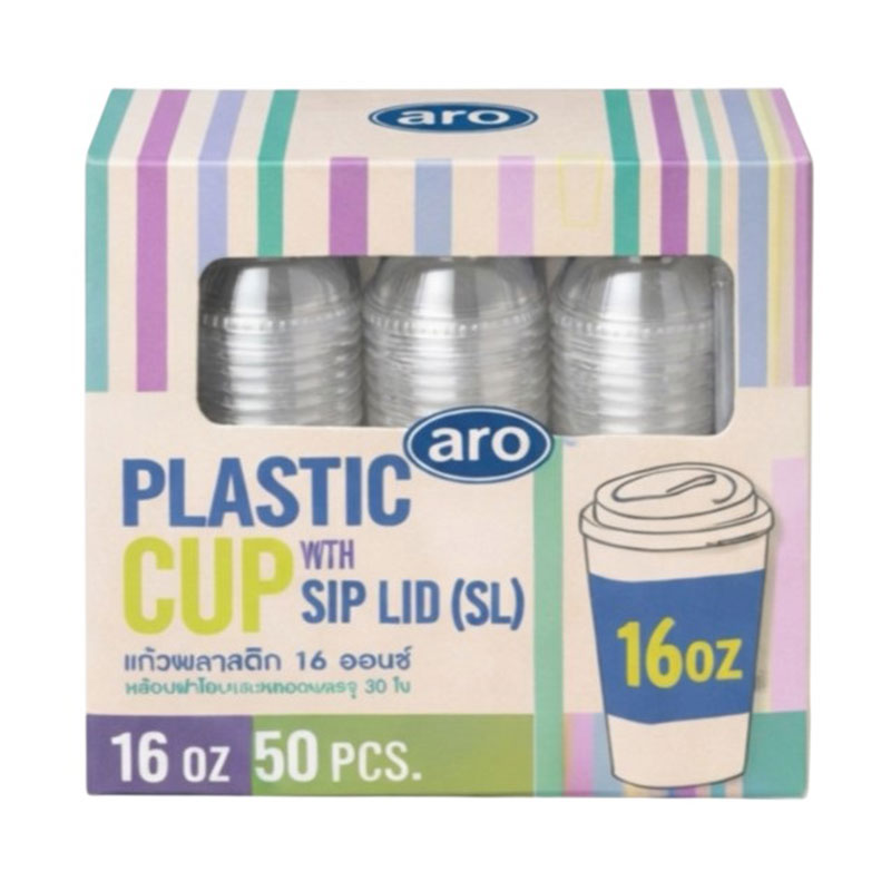 ARO CUP PET 16 OZ + SIPPY LID