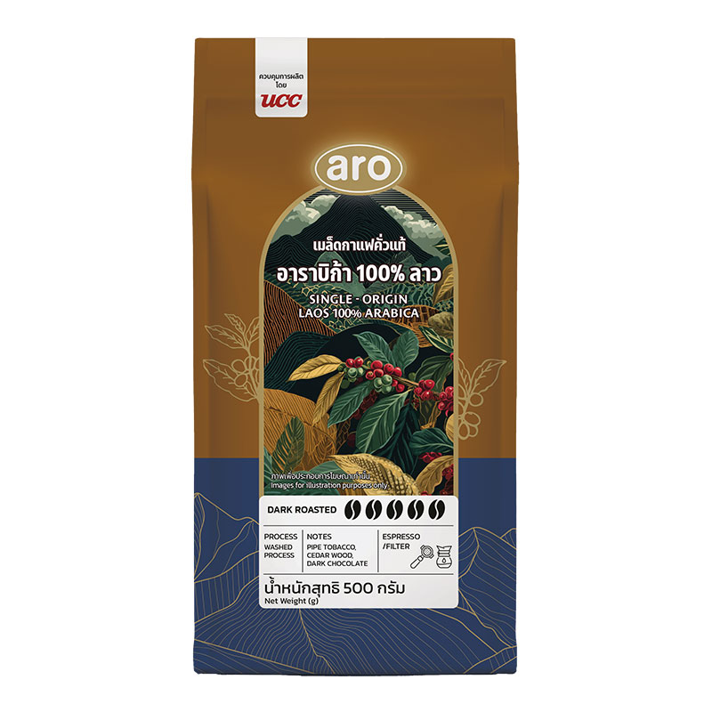 ARO GOLD Roasted Coffee Laos Arabica 100% 500 g