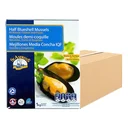 Thumbnail 1 of หอยแมลงภู่ชิลีครึ่งฝาแช่แข็ง 1 ลัง (60-80 ตัว/กก.) x 10