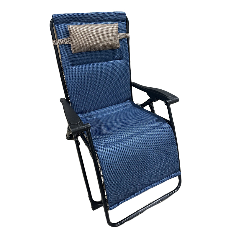 MOMENTO Recliner Chair 75x164x112 cm + Pillow Blue