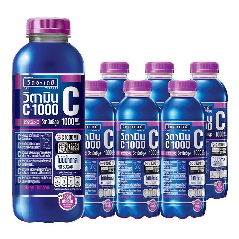 VITADAY Vitamin C 1000 mg Kyoho 480 ml x 6