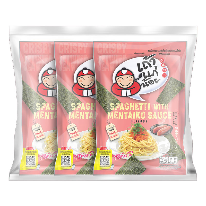 TAOKAENOI Seaweed Crispy Spaghetti with Mentaiko Sauce 20 g x 3