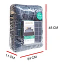 Thumbnail 5 of โมเมนโต ผ้าปูที่นอนเสมือนคอตตอนลายตาราง สีน้ำเงิน 3.5 ฟุต+ผ้านวม