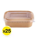 Thumbnail 2 of เอโร่ กล่องอาหารคราฟท์ + ฝา 580 มล. x 25