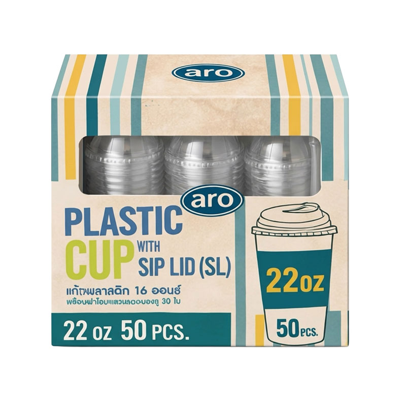 ARO CUP PET 22 OZ + SIPPY LID