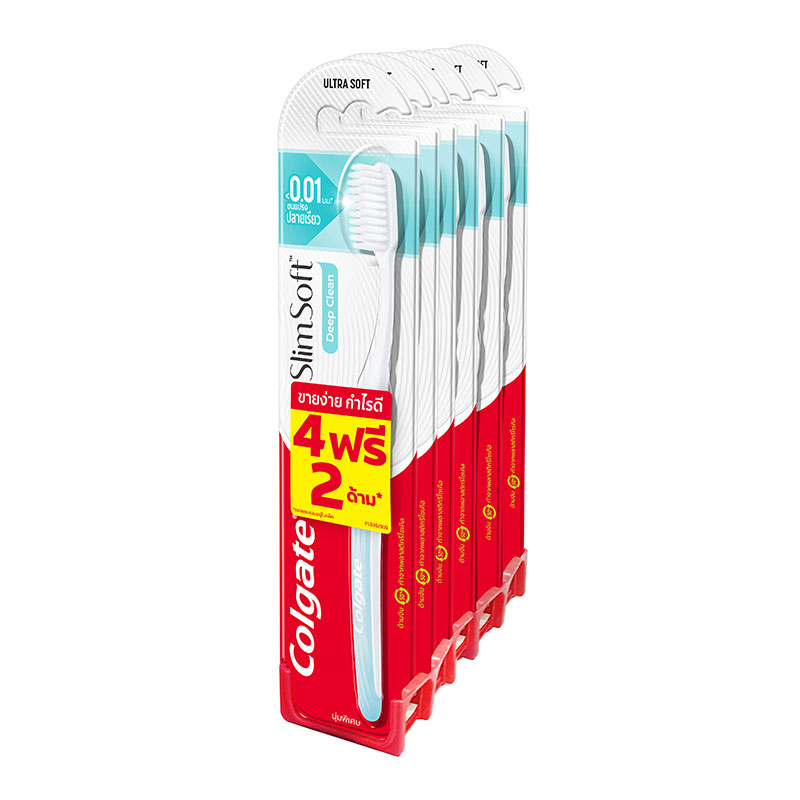 COLGATE Toothbrush Slim Soft Deep Clean Pack 4+2 pcs