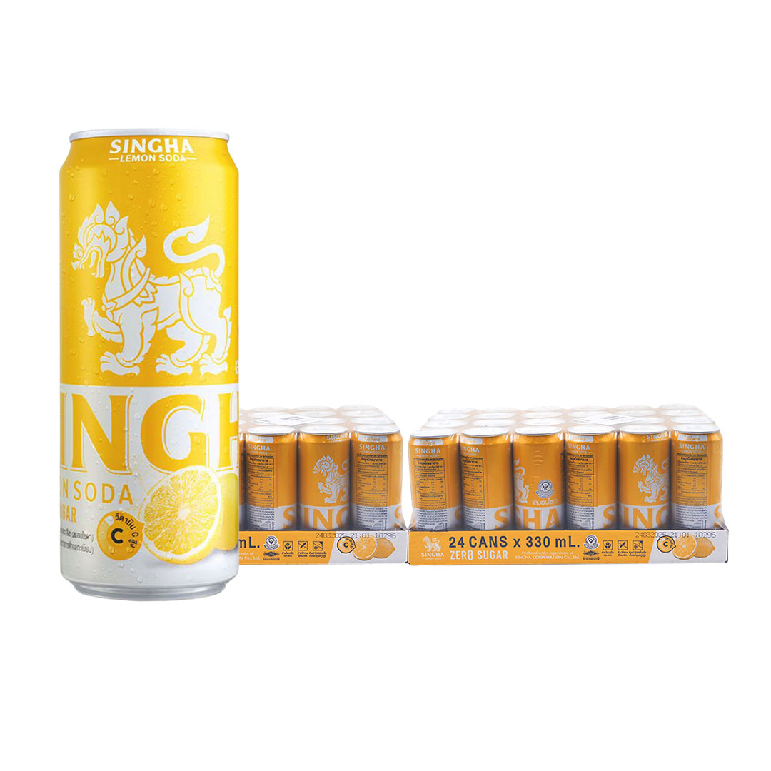 SINGHA Lemon Soda 330 ml 24 cans x 2