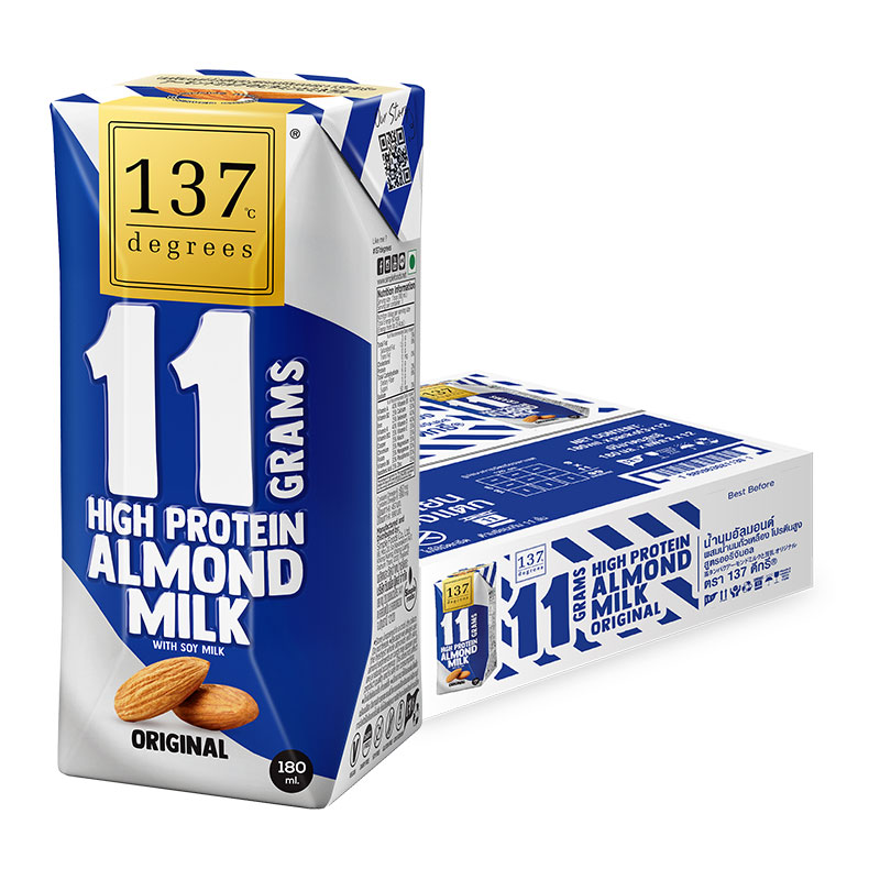 137 DEGREES Almond Milk Original High Protein 180 ml x 36