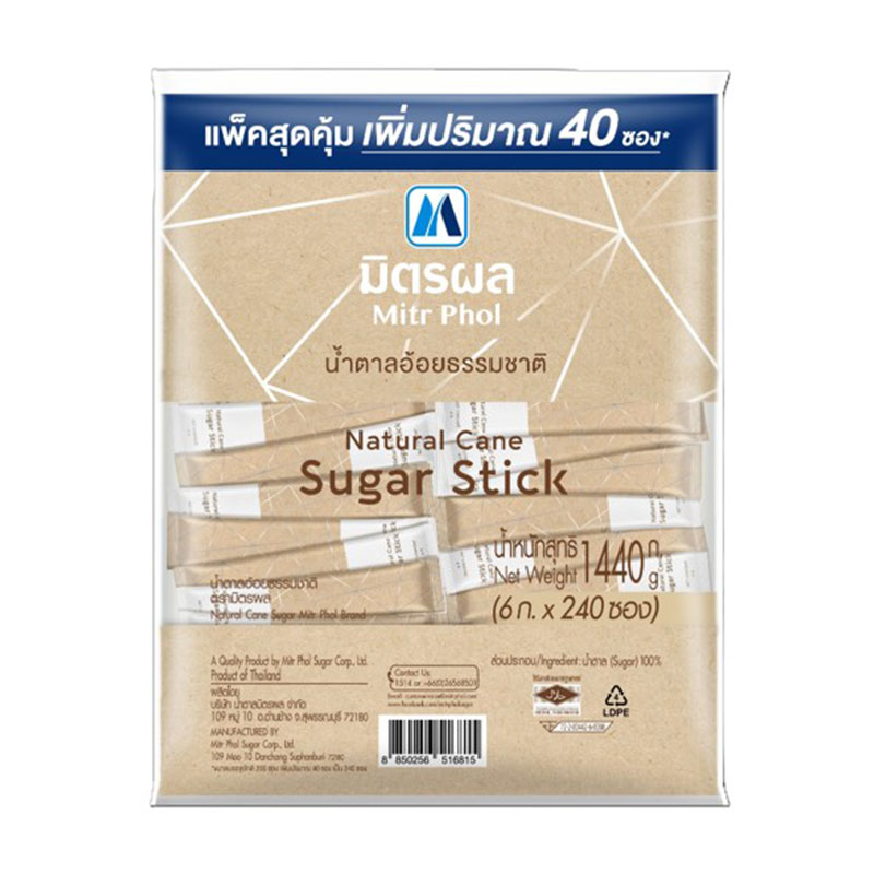 MITRPHOL Natural Sugar Stick 6 g x 240