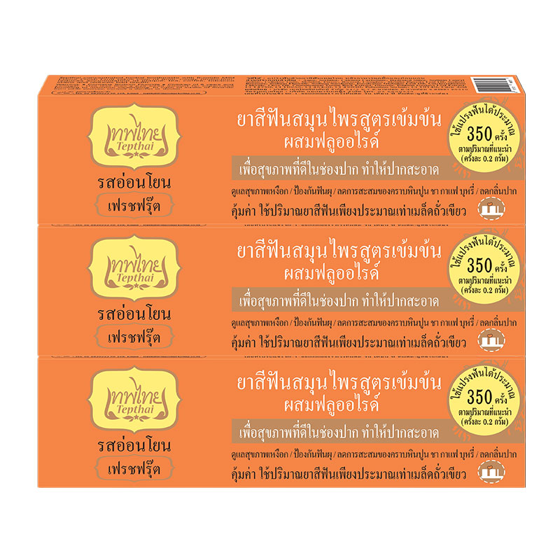 TEPTHAI Toothpaste Mild Fresh Fruit 70 g x 3