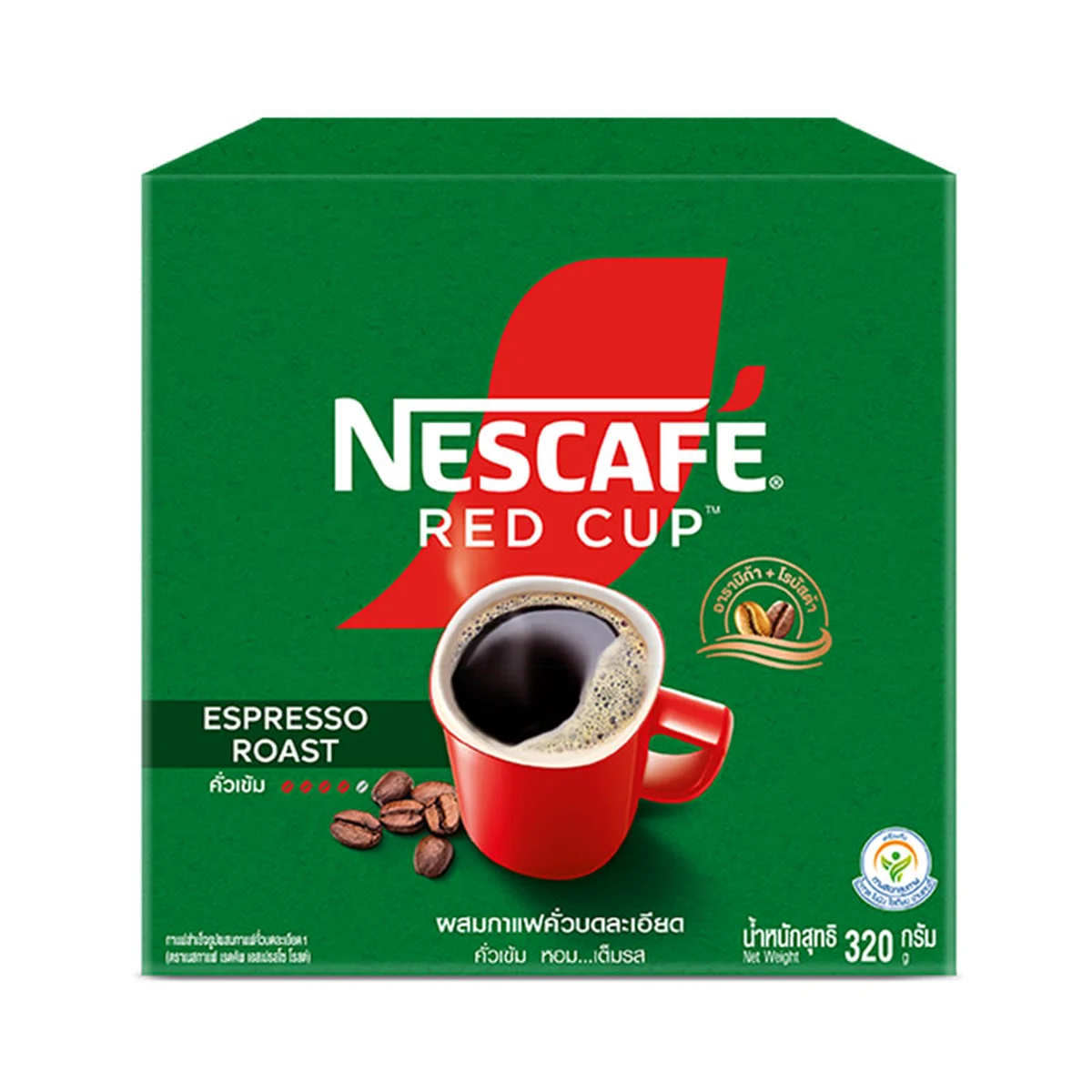 เนสกาแฟ เรดคัพ เอสเปรสโซ่ โรสต์ กาแฟสําเร็จรูปผสมกาแฟคั่วบดละเอียด 320 ก.
