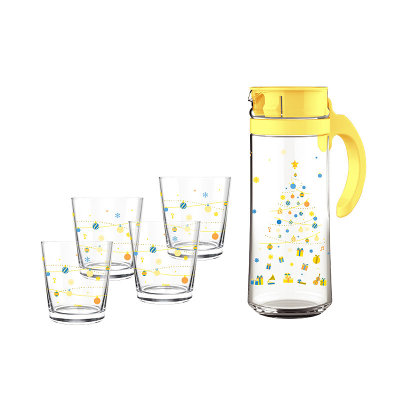 OCEAN GLASS Jingle Family Set Pitcher 1.26 l + Tumbler 300 ml 5 pcs