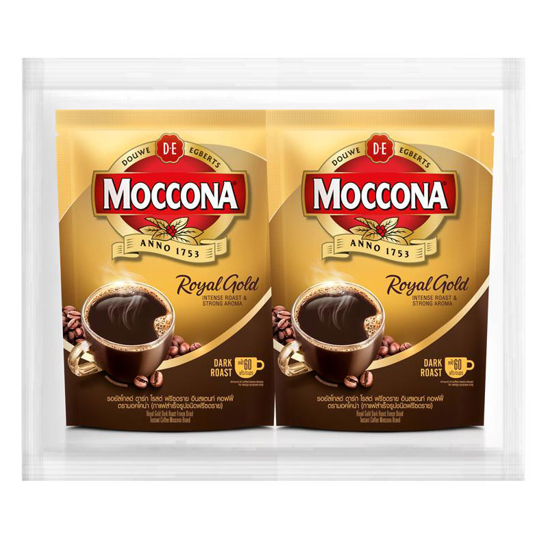 MOCCONA Freeze Dried Coffee Royal Gold Dark Roast 120 g x 2