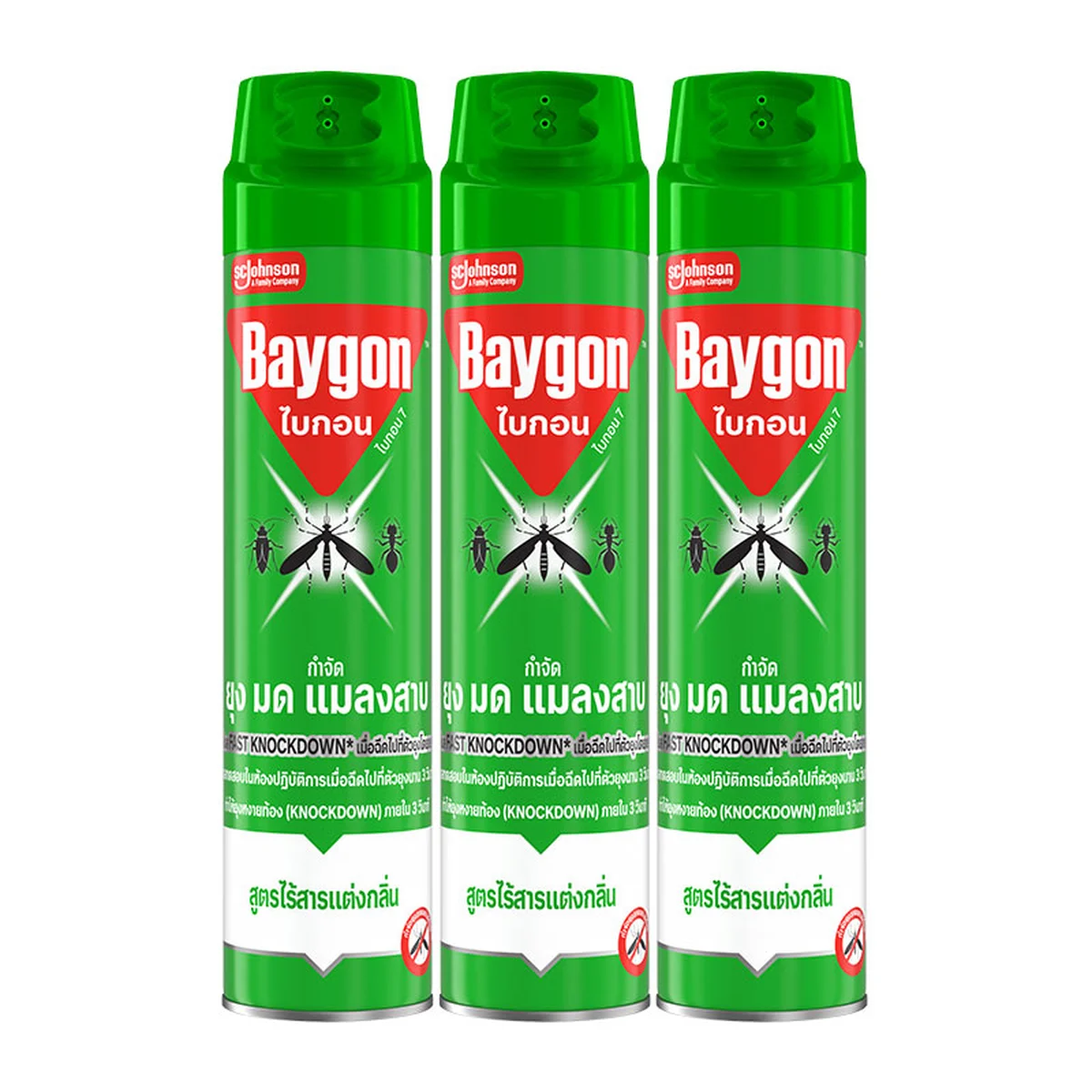 BAYGON Multi Killer Spray Odorless 520 ml x 3