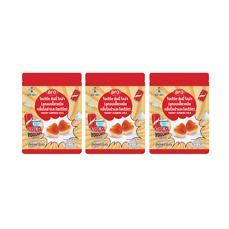 ARO Gummy Yogurt Cola 125 g x 3