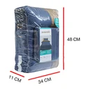 Thumbnail 5 of MOMENTO Micro Bed Sheet Navy/Brown 3.5 ft+Blanket