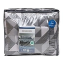 Thumbnail 4 of โมเมนโต ผ้าปูเสมือนคอตตอน+ผ้านวม สีเทา 6 ฟุต