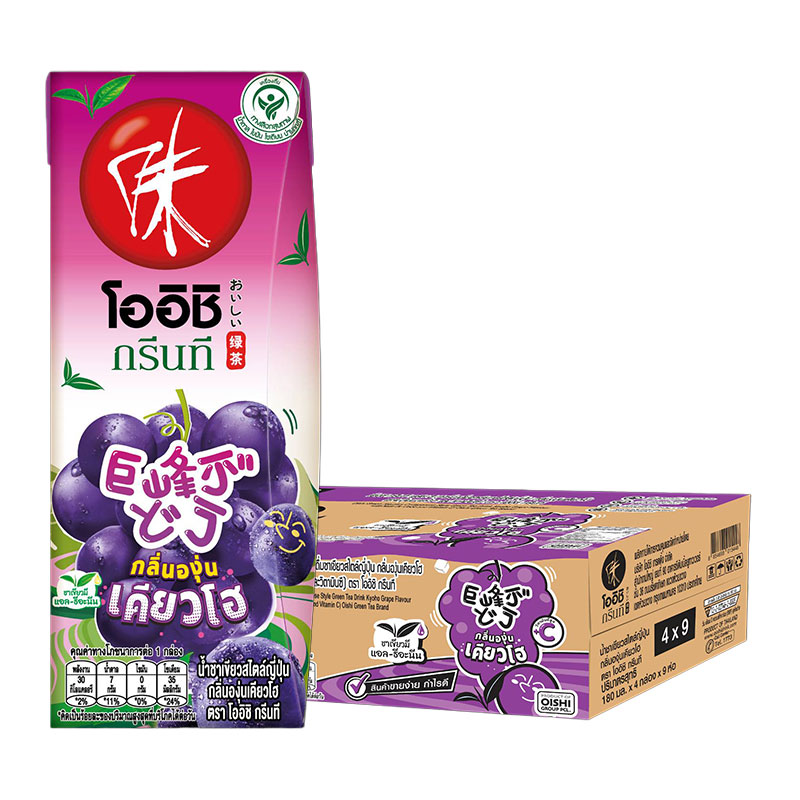 OISHI Green Tea Kyoho Grape 180 ml x 36