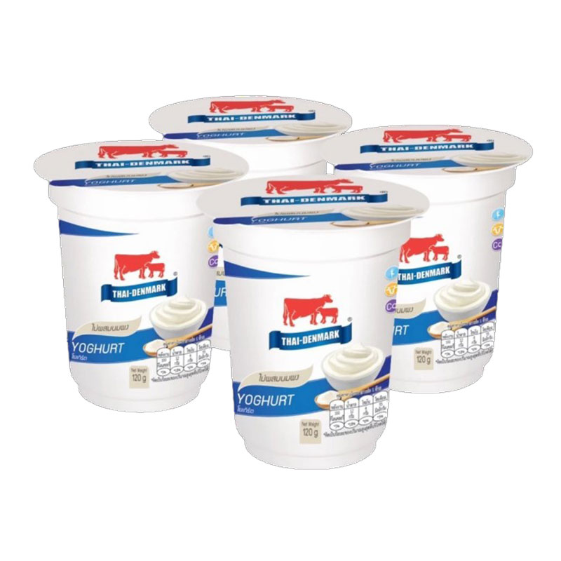 THAI-DENMARK Yoghurt Plain 120 G X 4